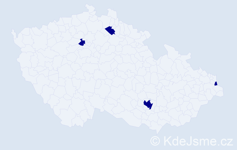 Jméno: 'Alexander Josef', počet výskytů 4 v celé ČR