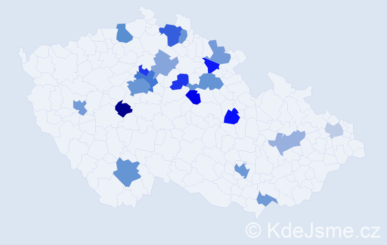 Jméno: 'Ievgeniia', počet výskytů 41 v celé ČR