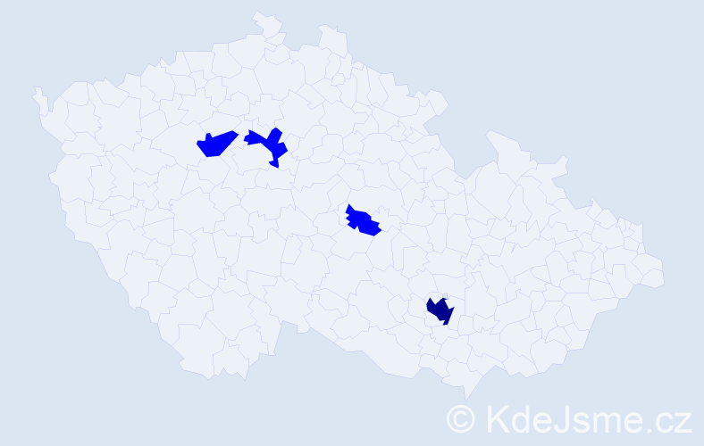 Jméno: 'Janik', počet výskytů 5 v celé ČR
