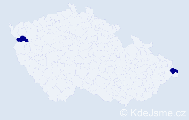 Jméno: 'Arkád', počet výskytů 2 v celé ČR