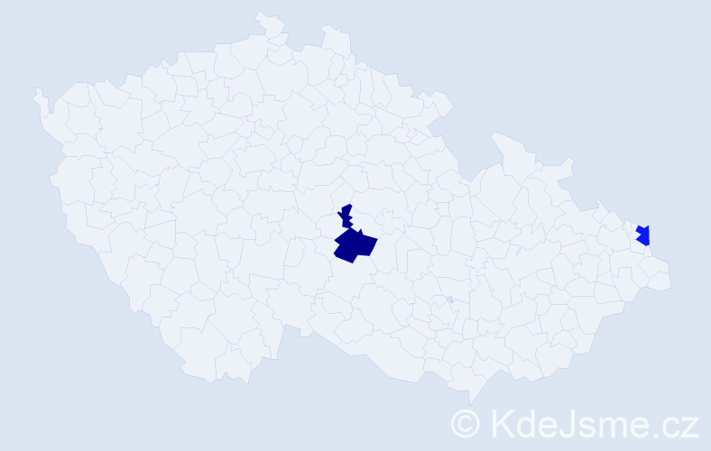 Jméno: 'Olan', počet výskytů 2 v celé ČR