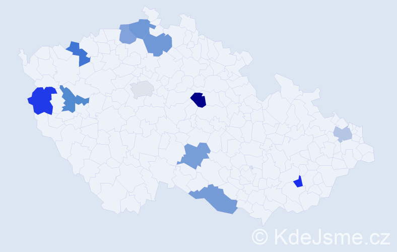 Jméno: 'Lam', počet výskytů 12 v celé ČR