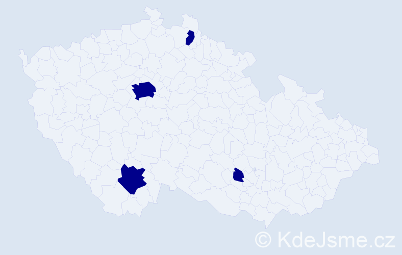 Jméno: 'Liridon', počet výskytů 4 v celé ČR