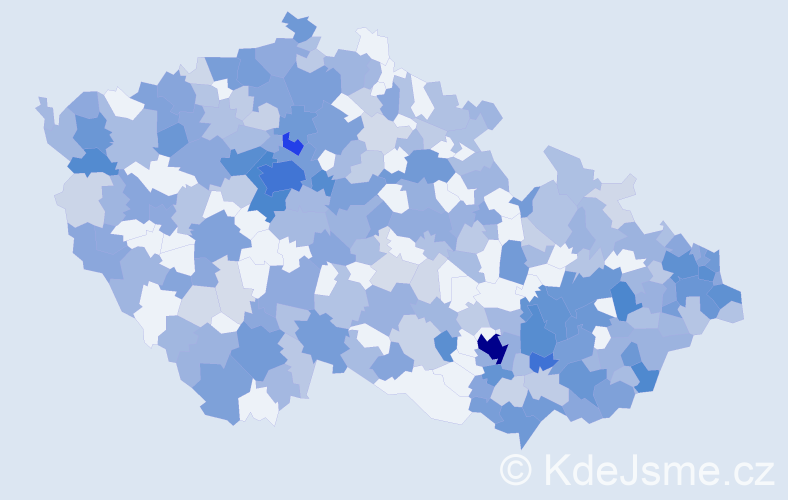 Jméno: 'Lucia', počet výskytů 775 v celé ČR