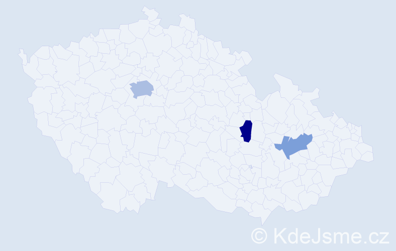 Jméno: 'Pierluigi', počet výskytů 5 v celé ČR