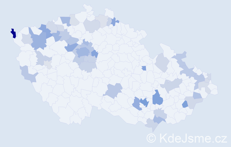 Jméno: 'Karen', počet výskytů 107 v celé ČR