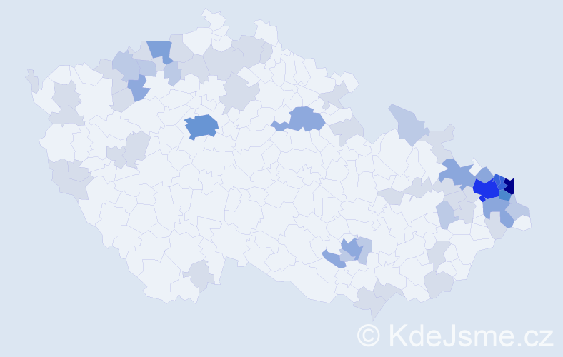 Jméno: 'Liduše', počet výskytů 147 v celé ČR