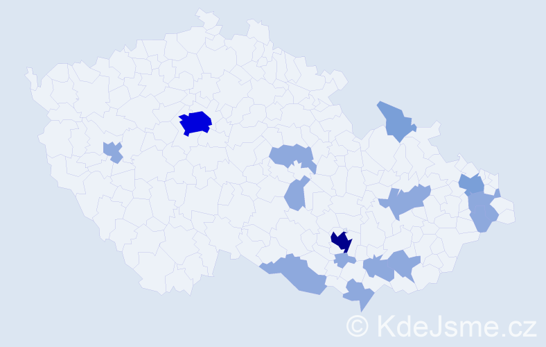 Jméno: 'Alessia', počet výskytů 29 v celé ČR