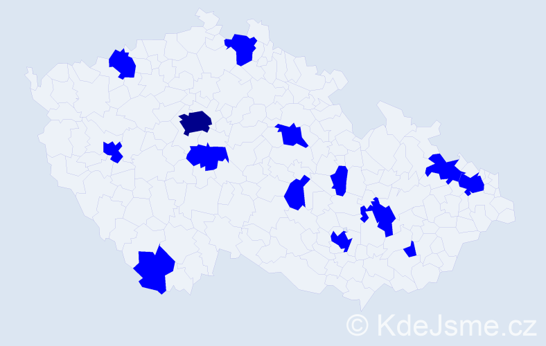Jméno: 'Zuzana Anna', počet výskytů 15 v celé ČR