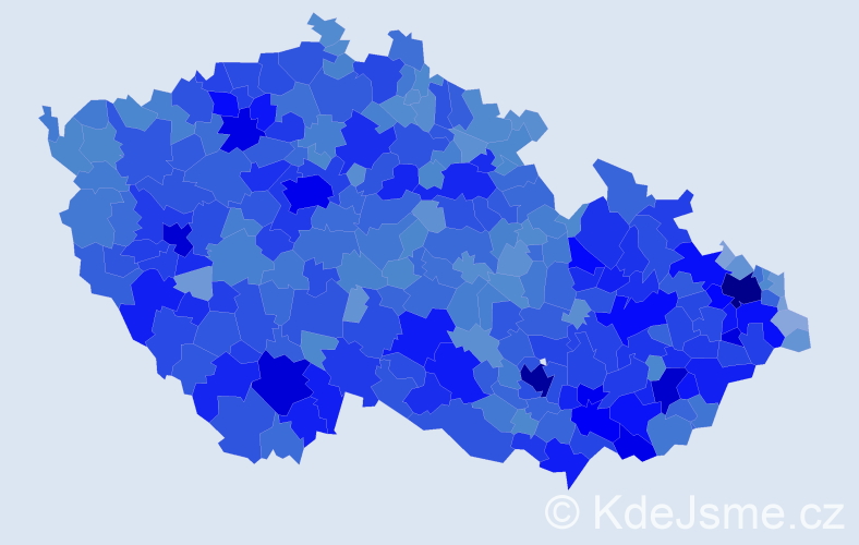 Jméno: 'Miroslava', počet výskytů 42809 v celé ČR