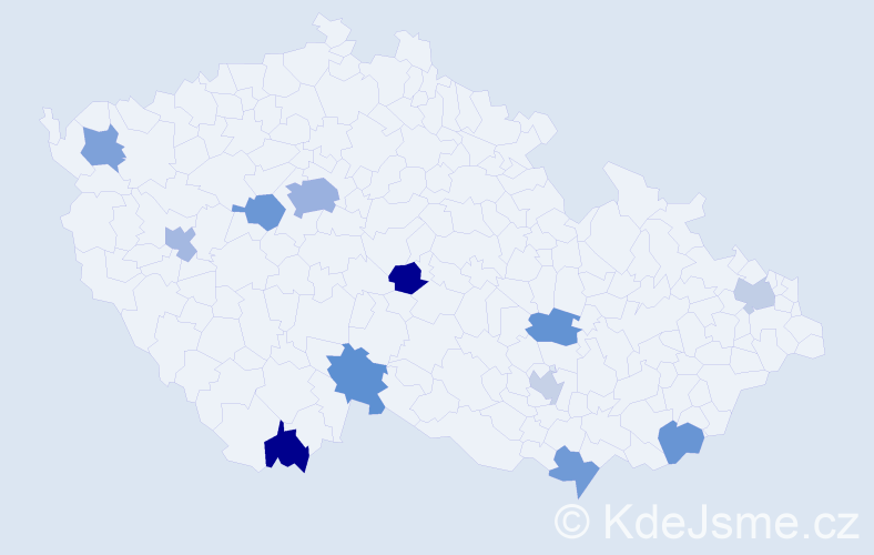 Jméno: 'Niklas', počet výskytů 17 v celé ČR