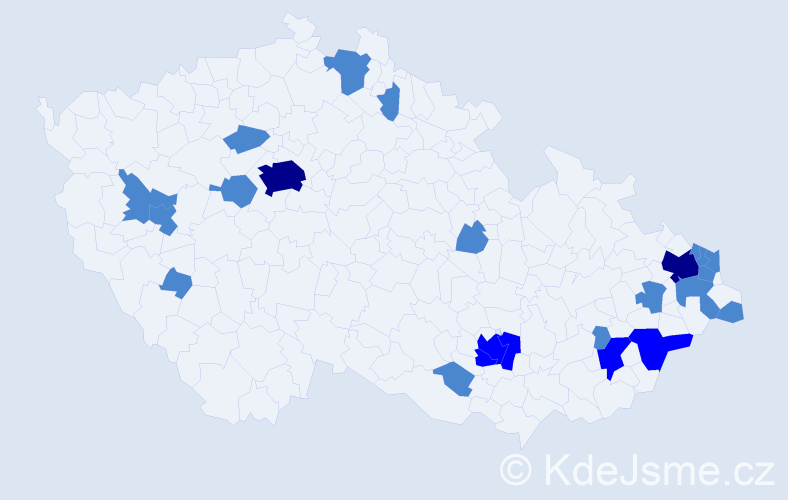 Jméno: 'Rudolfina', počet výskytů 31 v celé ČR