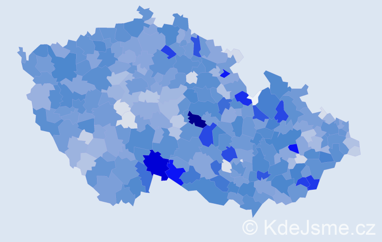 Jméno: 'Vlastislav', počet výskytů 2961 v celé ČR