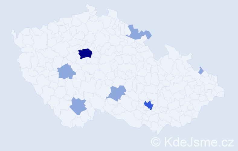 Jméno: 'Helene', počet výskytů 14 v celé ČR
