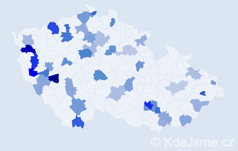 Jméno: 'Marc', počet výskytů 95 v celé ČR