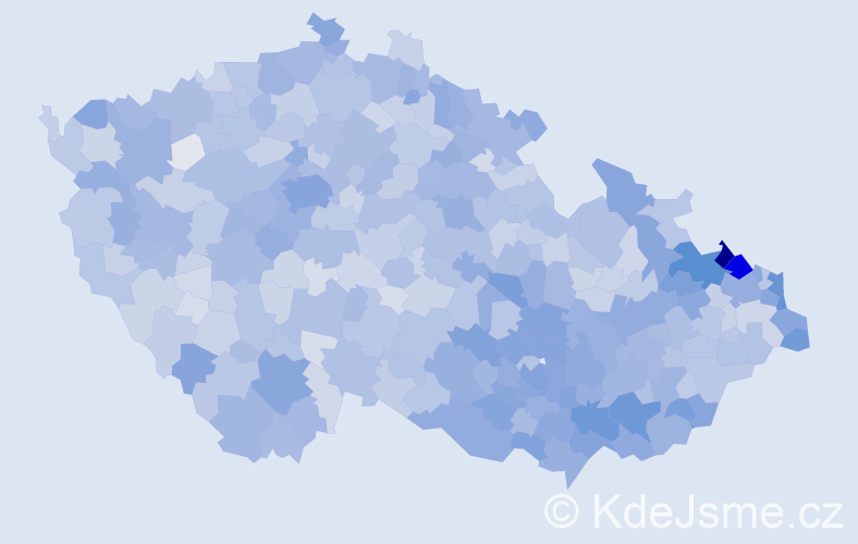 Jméno: 'Hedvika', počet výskytů 6360 v celé ČR