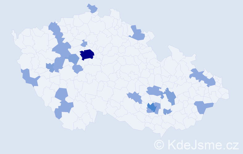 Jméno: 'Marietta', počet výskytů 37 v celé ČR