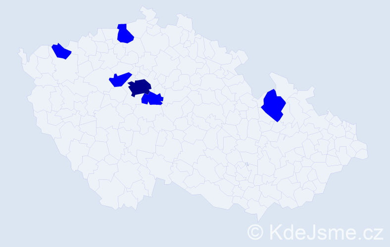 Jméno: 'Nhung', počet výskytů 7 v celé ČR
