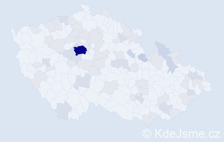 Jméno: 'Cecílie', počet výskytů 127 v celé ČR