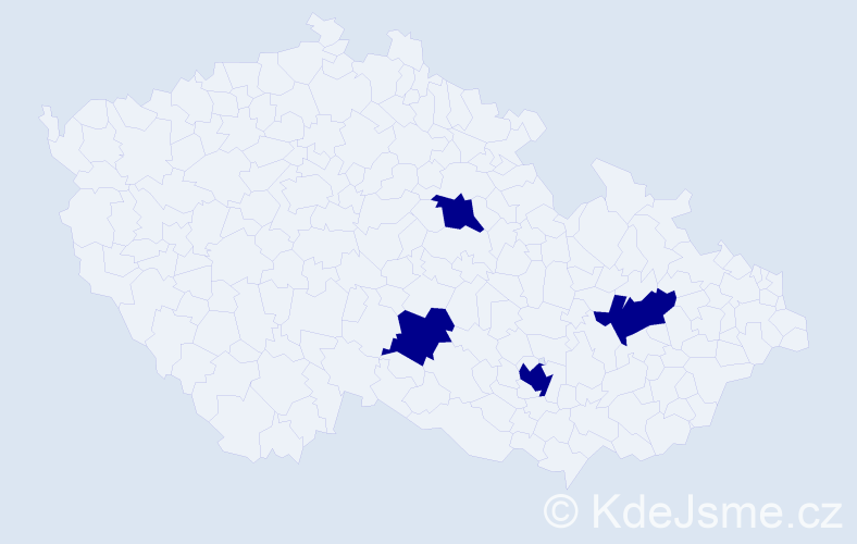 Jméno: 'Nazih', počet výskytů 4 v celé ČR