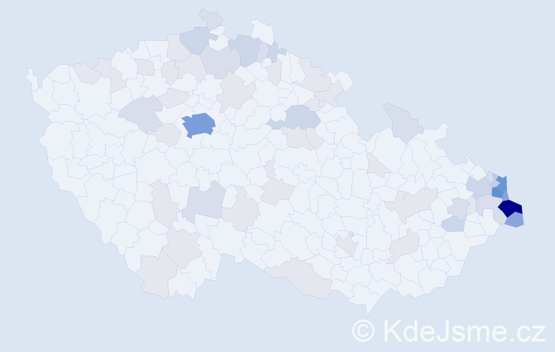 Jméno: 'Gražyna', počet výskytů 170 v celé ČR