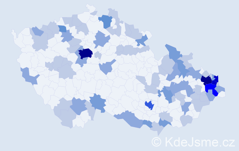 Jméno: 'Antónia', počet výskytů 161 v celé ČR