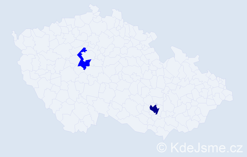 Jméno: 'Katherine Rose', počet výskytů 3 v celé ČR