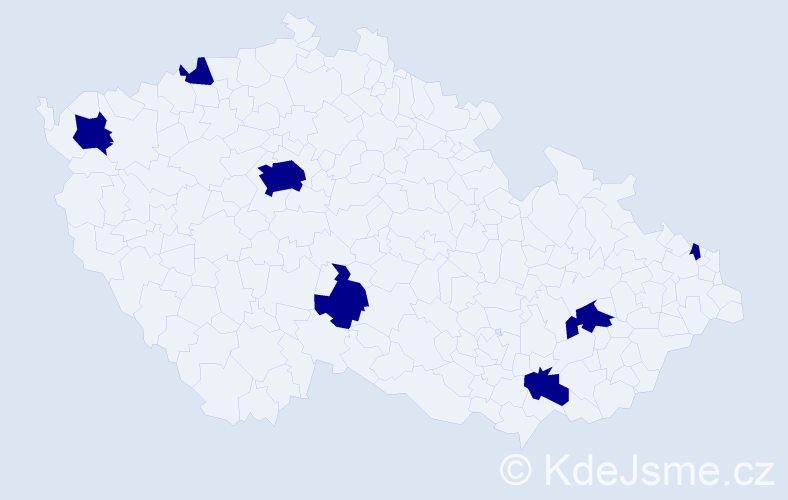 Jméno: 'Sarah Jessica', počet výskytů 7 v celé ČR