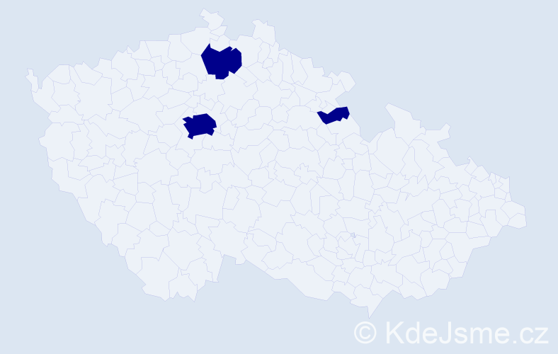 Jméno: 'Kamila Barbora', počet výskytů 3 v celé ČR