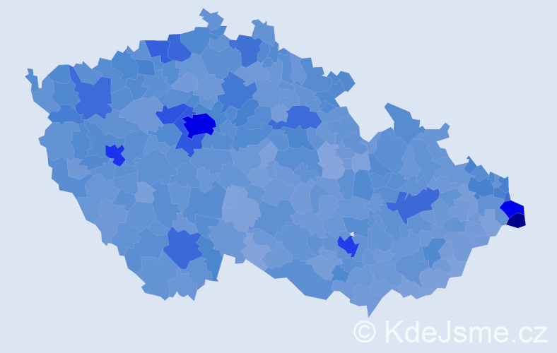 Jméno: 'Helena', počet výskytů 75460 v celé ČR