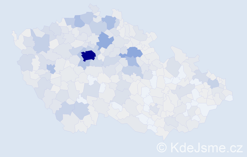 Jméno: 'Vendulka', počet výskytů 1447 v celé ČR