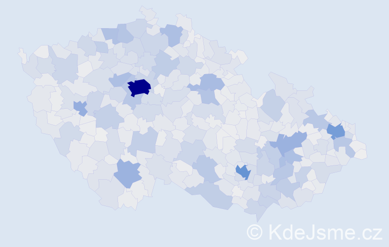 Jméno: 'Vladimíra', počet výskytů 18362 v celé ČR