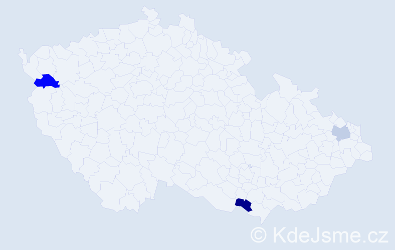 Jméno: 'Mikuláš Josef', počet výskytů 3 v celé ČR