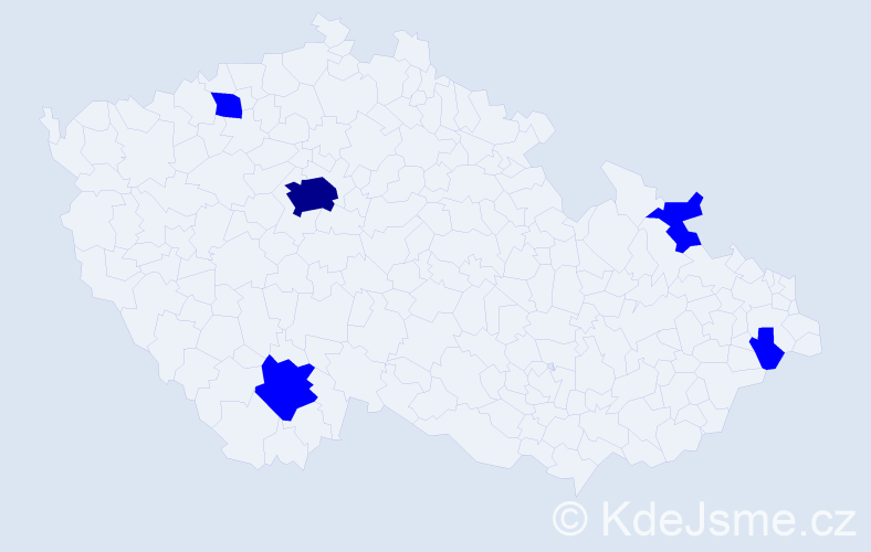 Jméno: 'Martin Michal', počet výskytů 6 v celé ČR