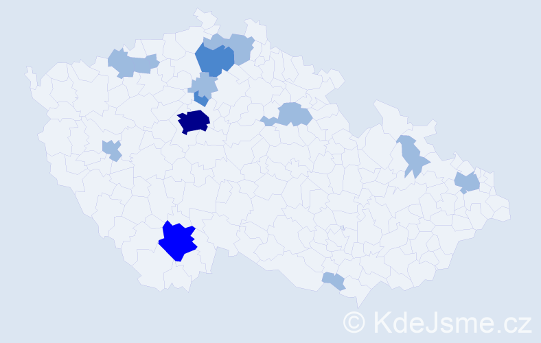 Jméno: 'Jadranka', počet výskytů 22 v celé ČR