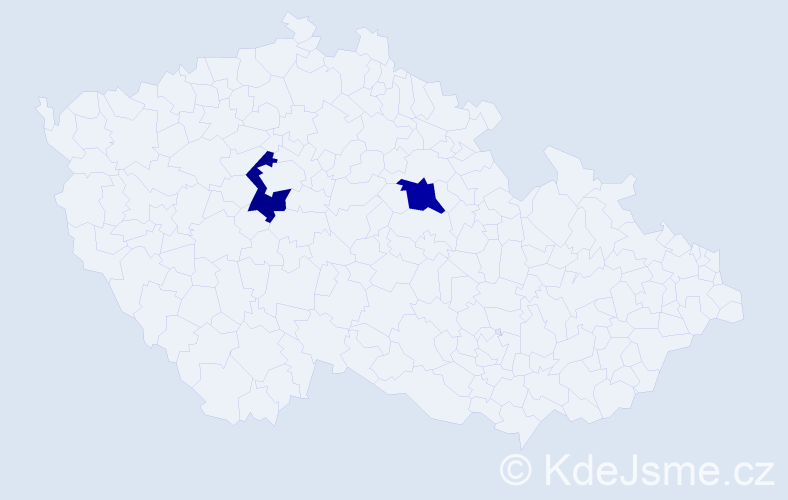 Jméno: 'Zarine', počet výskytů 2 v celé ČR