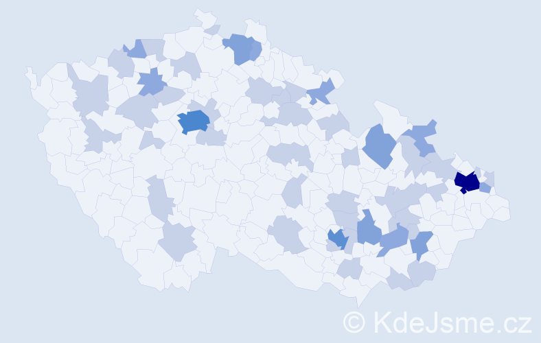 Jméno: 'Ivonka', počet výskytů 85 v celé ČR