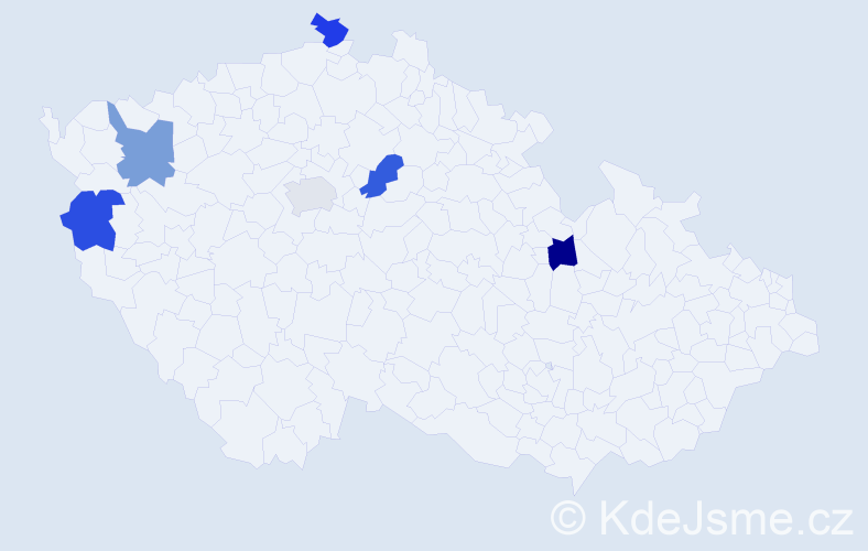 Jméno: 'Nestor', počet výskytů 6 v celé ČR