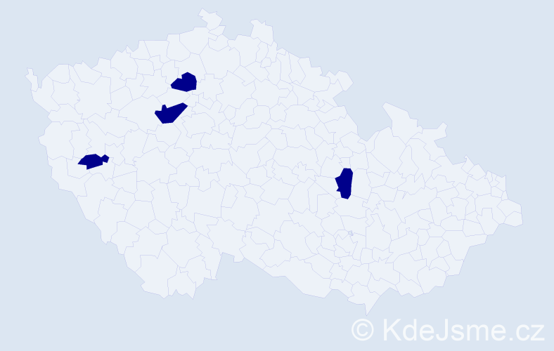 Jméno: 'Steffen', počet výskytů 4 v celé ČR