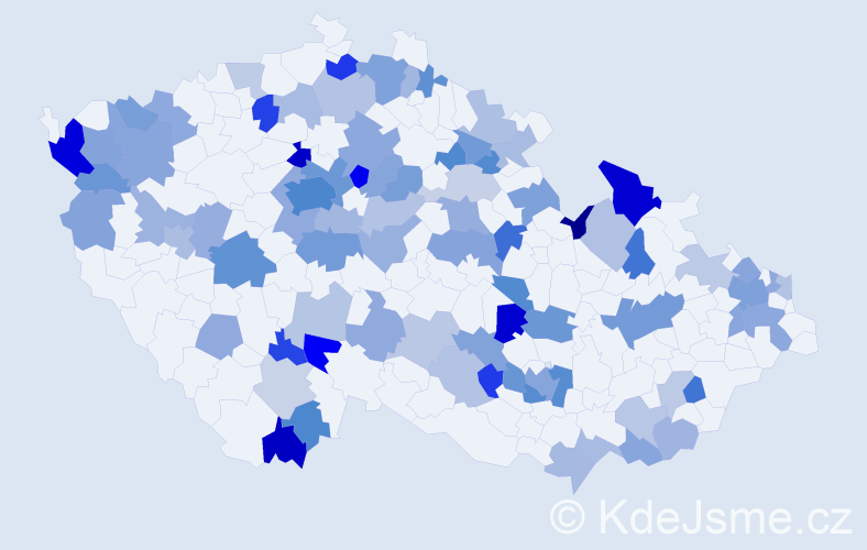 Jméno: 'Nika', počet výskytů 161 v celé ČR