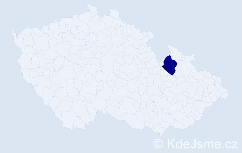Jméno: 'Nikola Růžena', počet výskytů 1 v celé ČR