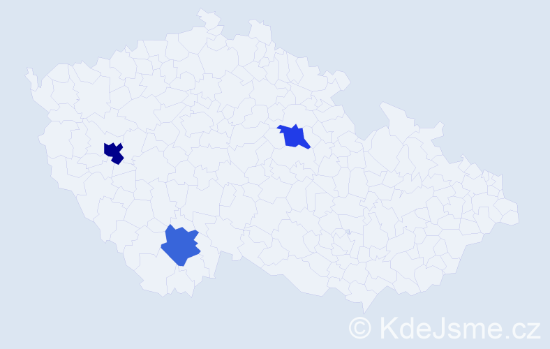 Jméno: 'Veronika Sarah', počet výskytů 4 v celé ČR