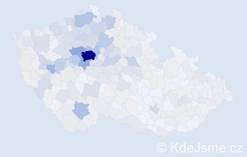 Jméno: 'Věnceslava', počet výskytů 1129 v celé ČR
