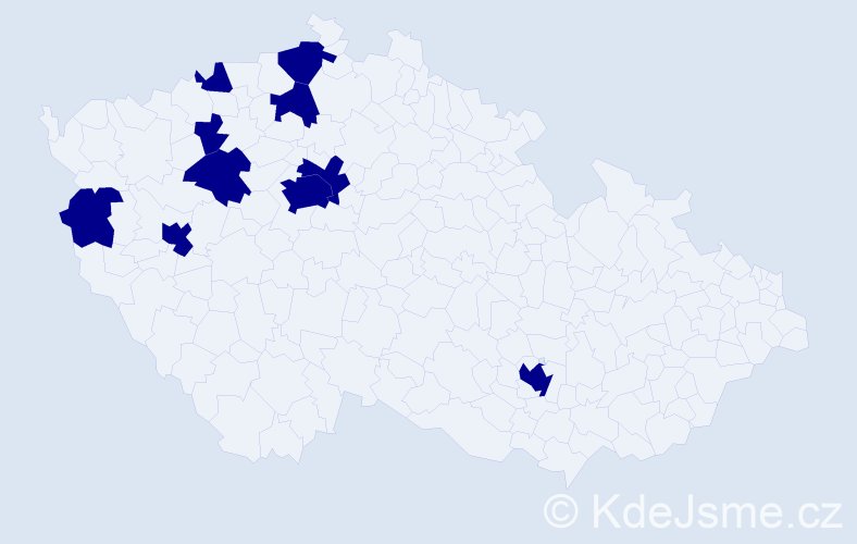 Jméno: 'Kordula', počet výskytů 10 v celé ČR