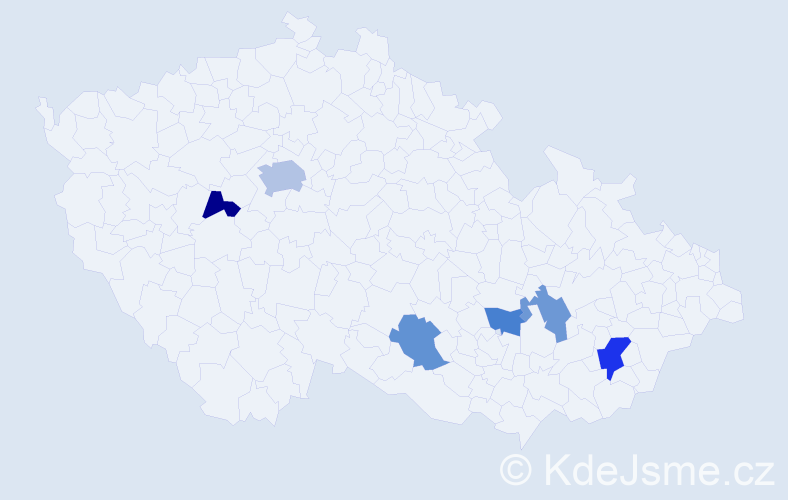 Jméno: 'Davaakhuu', počet výskytů 9 v celé ČR