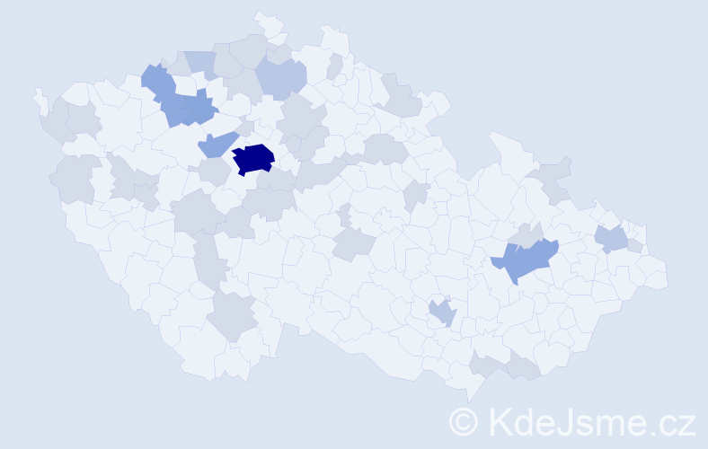 Jméno: 'Zinaida', počet výskytů 74 v celé ČR