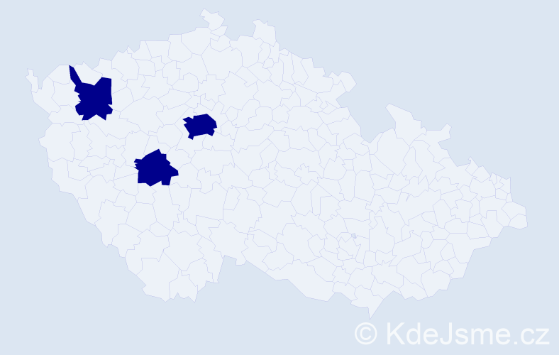 Jméno: 'Vidoje', počet výskytů 3 v celé ČR