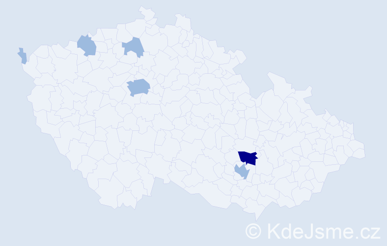 Jméno: 'Mišela', počet výskytů 9 v celé ČR