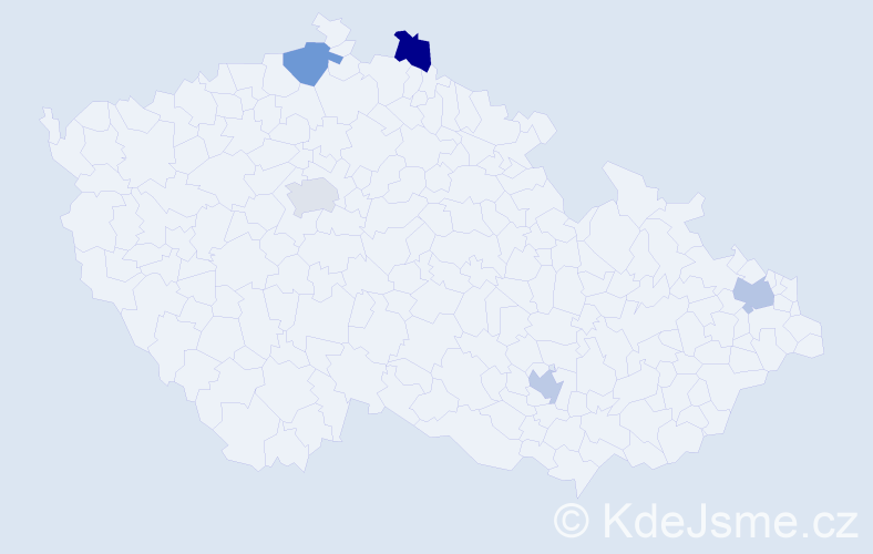 Jméno: 'Román', počet výskytů 5 v celé ČR