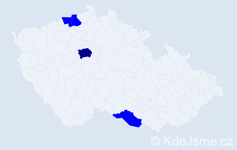 Jméno: 'Lorraine', počet výskytů 5 v celé ČR